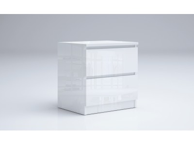 Нощно шкафче ЛЕО 2 (бяло гланц)